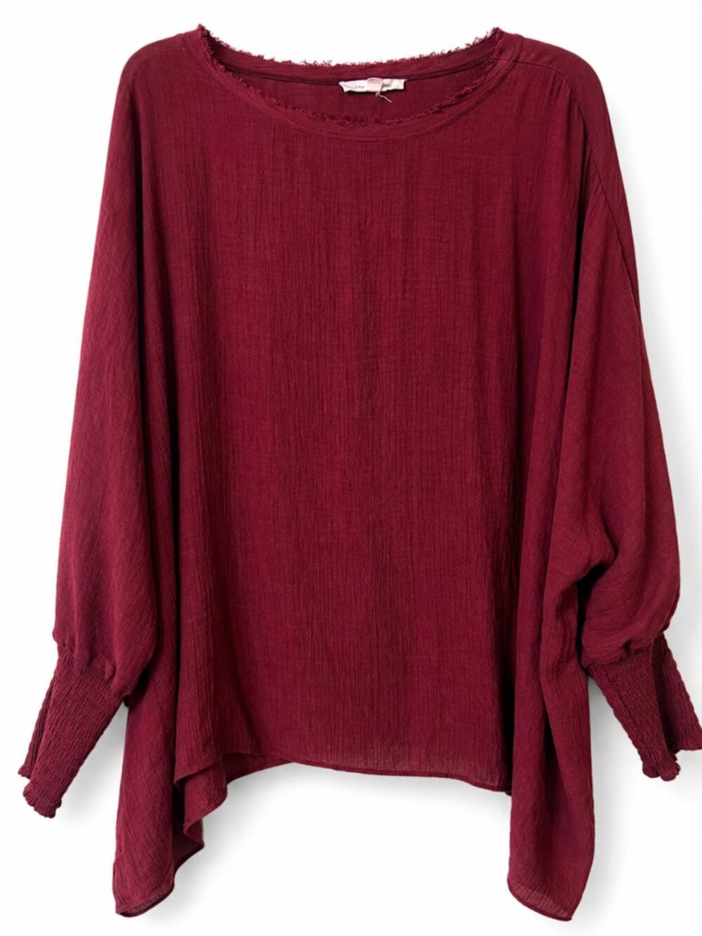 🍷 Grade & Gather Wine Oversized Flowy Top | Lagenlook | M/L | EUC 🍷